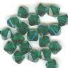 10 8mm Emerald Bicone Swarovski